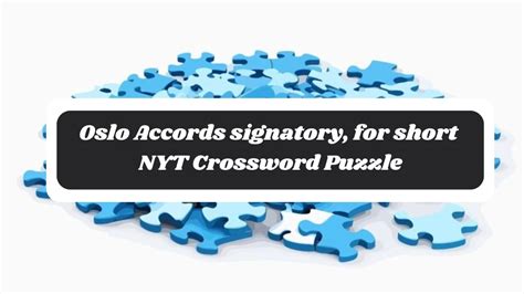 oslo accords figure crossword